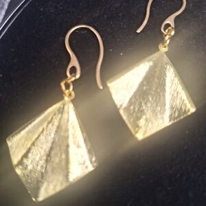 Elegant 18K Gold Over Brass Earrings